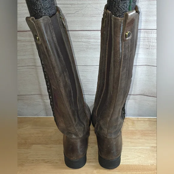 Bussola Trapani Trista Vintage Calf Leather Boots Size 39 - Picture 2 of 11